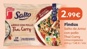 Oferta de Findus - Salto De Arroz Con Pollo Thai Curry por 2,99€ en Supermercados Codi