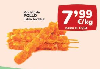 Oferta de Pinchito De Pollo Estilo Andaluz por 7,99€ en Supermercados Codi