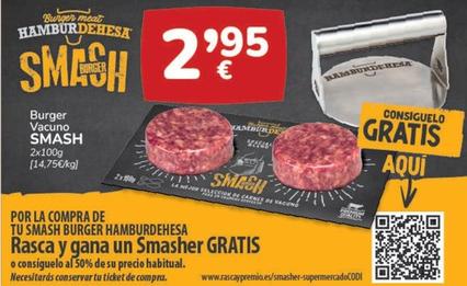 Oferta de Smash - Burger Vacuno por 2,95€ en Supermercados Codi