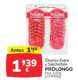 Oferta de Prolongo - Chorizo Extra Y Salchichon por 1,39€ en Supermercados Codi