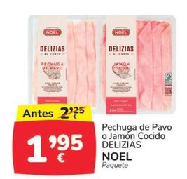 Oferta de Noel - Pechuga De Pavo O Jamón Cocido Delizias por 1,95€ en Supermercados Codi
