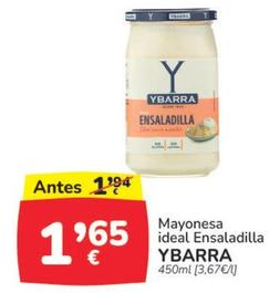 Oferta de Ybarra - Mayonesa Ideal Ensaladilla por 1,65€ en Supermercados Codi