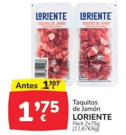 Oferta de Loriente - Taquitos De Jamon por 1,75€ en Supermercados Codi