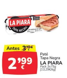 Oferta de La Piara - Paté Tapa Negra por 2,99€ en Supermercados Codi
