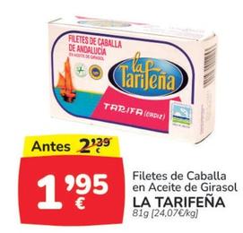 Oferta de La Tarifena - Filetes De Caballa En Aceite De Girasol por 1,95€ en Supermercados Codi