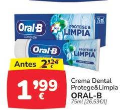 Oferta de Oral B - Crema Dental Protege&Limpia por 1,99€ en Supermercados Codi