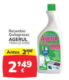 Oferta de Agerul - Recambio Quitagrasas por 2,49€ en Supermercados Codi