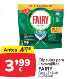 Oferta de Fairy - Capsulas Para Lavavajillas por 3,99€ en Supermercados Codi