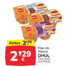 Oferta de Dhul - Flan De Huevo por 2,29€ en Supermercados Codi