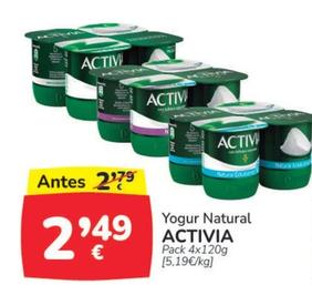 Oferta de Danone - Yogur Natural Activia por 2,49€ en Supermercados Codi