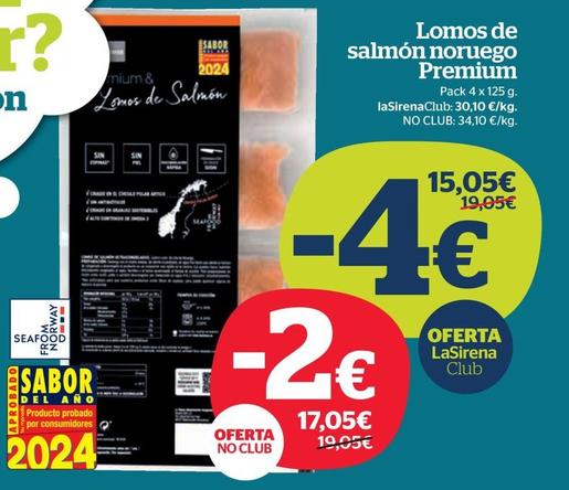 Oferta de Premium - Lomos De Salmon Noruego por 17,05€ en La Sirena