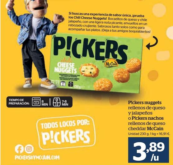 Oferta de Mccain - Pickers Nuggets Rellenos Queso Y Jalapeñ por 3,89€ en La Sirena