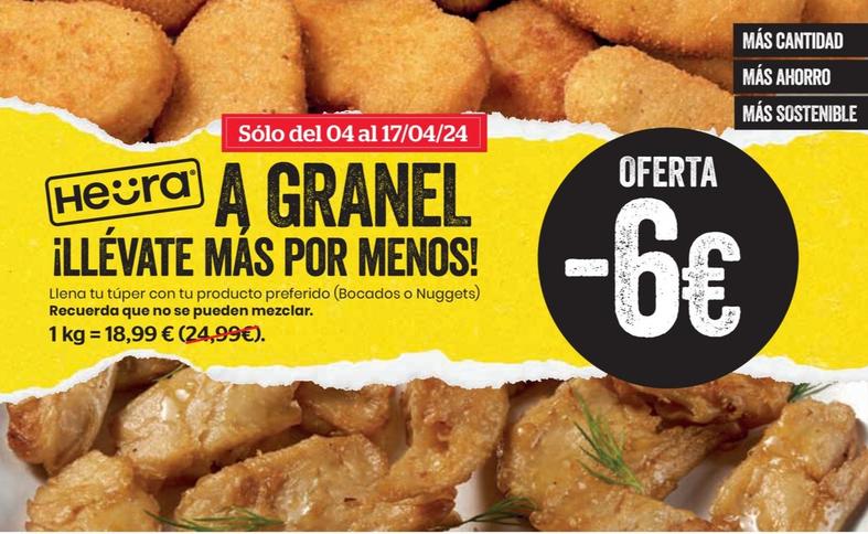 Oferta de Heura - Bocados O Nuggets A Granel por 18,99€ en La Sirena