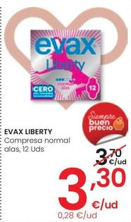 Oferta de Evax - Liberty Compresa Normal Alas por 3,3€ en Eroski