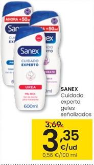 Oferta de Sanex - Cuidado Geles Senalizados por 3,35€ en Eroski