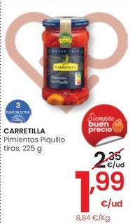 Oferta de Carretilla - Pimientos Piquillo Tiras por 1,99€ en Eroski