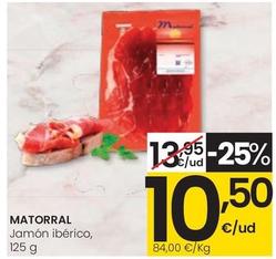 Oferta de Matorral - Jamon Iberico por 10,5€ en Eroski