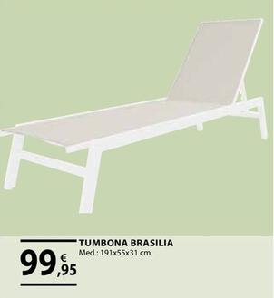 Oferta de Tumbona Brasilia por 99,95€ en CMB Bricolage