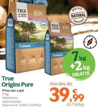 Oferta de True Origins - Pure Pinso Per A Gat por 39,99€ en Tiendanimal