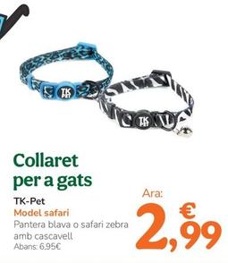 Oferta de Tk-Pet - Collaret Per A Gats  por 2,99€ en Tiendanimal