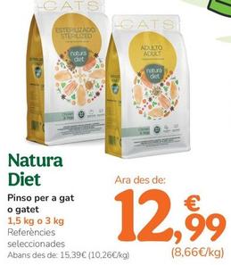 Oferta de Natura Diet - Pinso Per A Gat O Gatet por 12,99€ en Tiendanimal