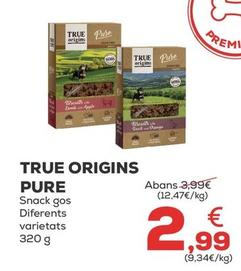 Oferta de True Origins Pure - Snack Gos  por 2,99€ en Kiwoko