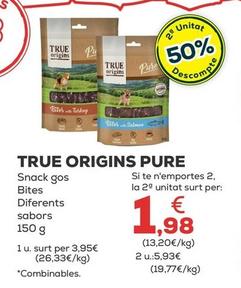 Oferta de True Origins Pure - Snack Gos Bites por 3,95€ en Kiwoko