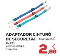 Oferta de Tk-Pet - Adaptador Cinturó De Seguretat  por 2,99€ en Kiwoko