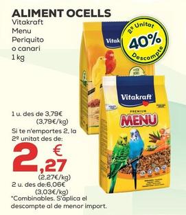 Oferta de Vitakraft - Aliment Ocells por 3,79€ en Kiwoko
