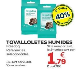 Oferta de Freedog - Tovalloletes Humides  por 2,99€ en Kiwoko