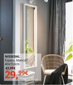 Oferta de Nissedal - Espejo, Blanco, 40x150 Cm por 29,99€ en IKEA