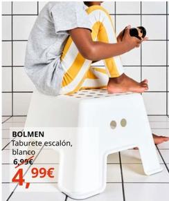 Oferta de Bolmen - Taburete Escalón, Blanco por 4,99€ en IKEA