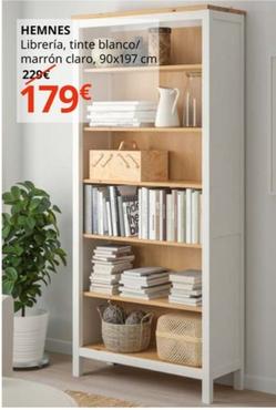 Oferta de Hemnes - Librería, Tinte Blanco/marrón Claro, 90x197 Cm por 179€ en IKEA
