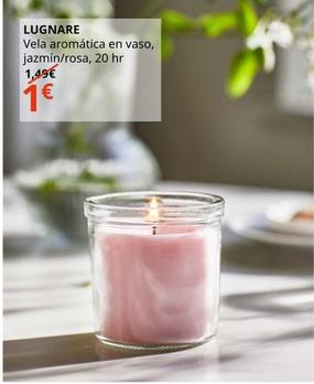 Oferta de Lugnare - Vela Aromática En Vaso, Jazmín/rosa, 20 Hr por 1€ en IKEA