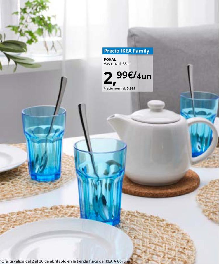 Oferta de Pokal - Vaso, Azul por 2,99€ en IKEA
