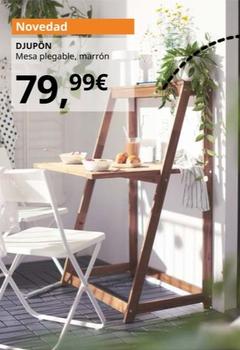 Oferta de Djupön - Mesa Plegable, Marrón por 79,99€ en IKEA