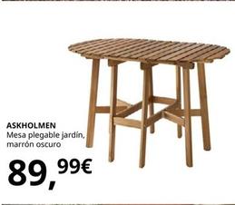 Oferta de Askholmen - Mesa Plegable Jardín, Marrón Oscuro por 89,99€ en IKEA