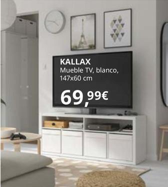 Oferta de Kallax - Mueble Tv, Blanco, 147x60 Cm por 69,99€ en IKEA