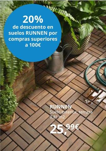 Oferta de Runnen - Suelo Exterior , Terraza por 25,99€ en IKEA