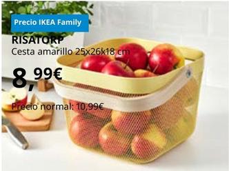 Oferta de Risatorp - Cesta, Amarillo 25x26x18 Cm por 8,99€ en IKEA