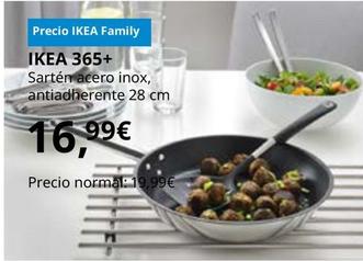 Oferta de Ikea 365+ - Sartén, Acero Inox Antiadherente, 28 Cm por 16,99€ en IKEA