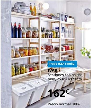 Oferta de Ivar - Secciones Con Baldas, Pino, 259x30x179 Cm por 162€ en IKEA