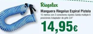 Oferta de Riegolux - Manguera Espiral Pistola por 14,95€ en Froiz