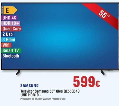Oferta de Samsung - Televisor 55" Qled QE55Q64C UHD HDR10+  por 599€ en Froiz