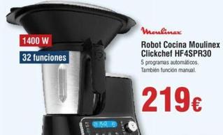 Oferta de Moulinex - Robot Cocina Clickchef HF4SPR30 por 219€ en Froiz
