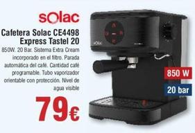Oferta de Solac - Cafetera CE4498 Express Tastel 20 por 79€ en Froiz