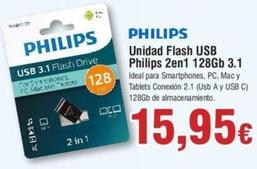 Oferta de Philips - Unidad Flash Usb 2en1 128Gb 3.1 por 15,95€ en Froiz
