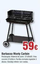 Oferta de Barbacoa Monty Carbón por 59€ en Froiz
