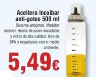 Oferta de Aceitera Inoxibar Anti-Goteo por 5,49€ en Froiz