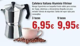 Oferta de Vitrinor - Cafetera Italiana Aluminio  por 6,95€ en Froiz